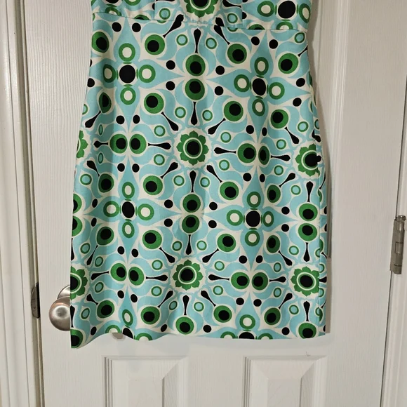 Kate Spade Solar Miriam Sheath Dress Silk Blend Blue Green Size 0 Spring Summer - Picture 4 of 13